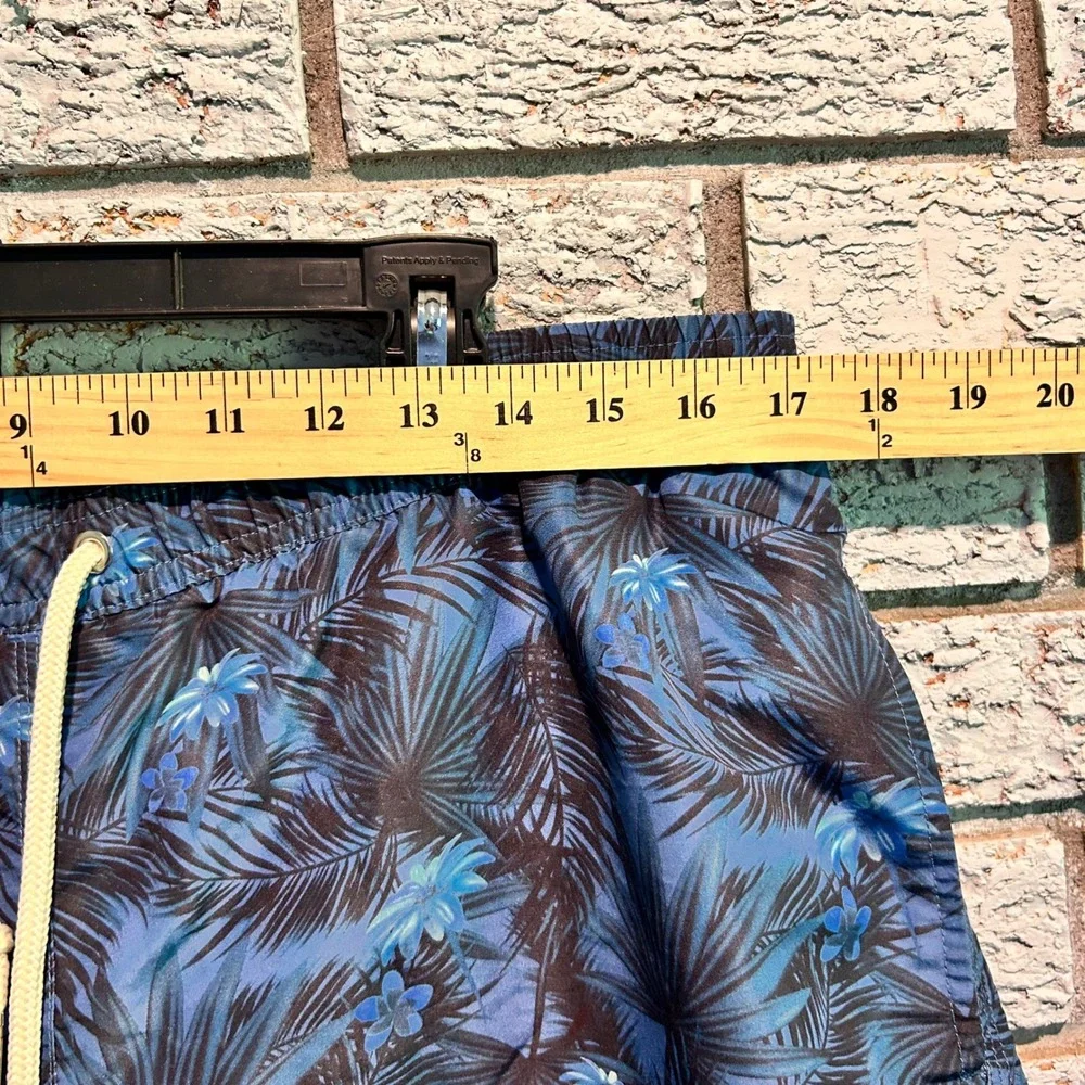 Barbour Mens Blue Tropical Palm Print Swim Shorts Trunks MSW0023BL56 Size L